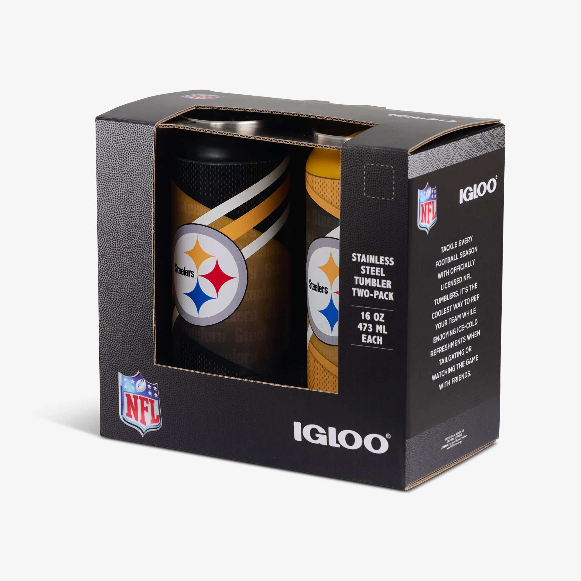 Igloo Coolers Pittsburgh Steelers Home & Away 16 Oz Can 2-Pack - Image 5