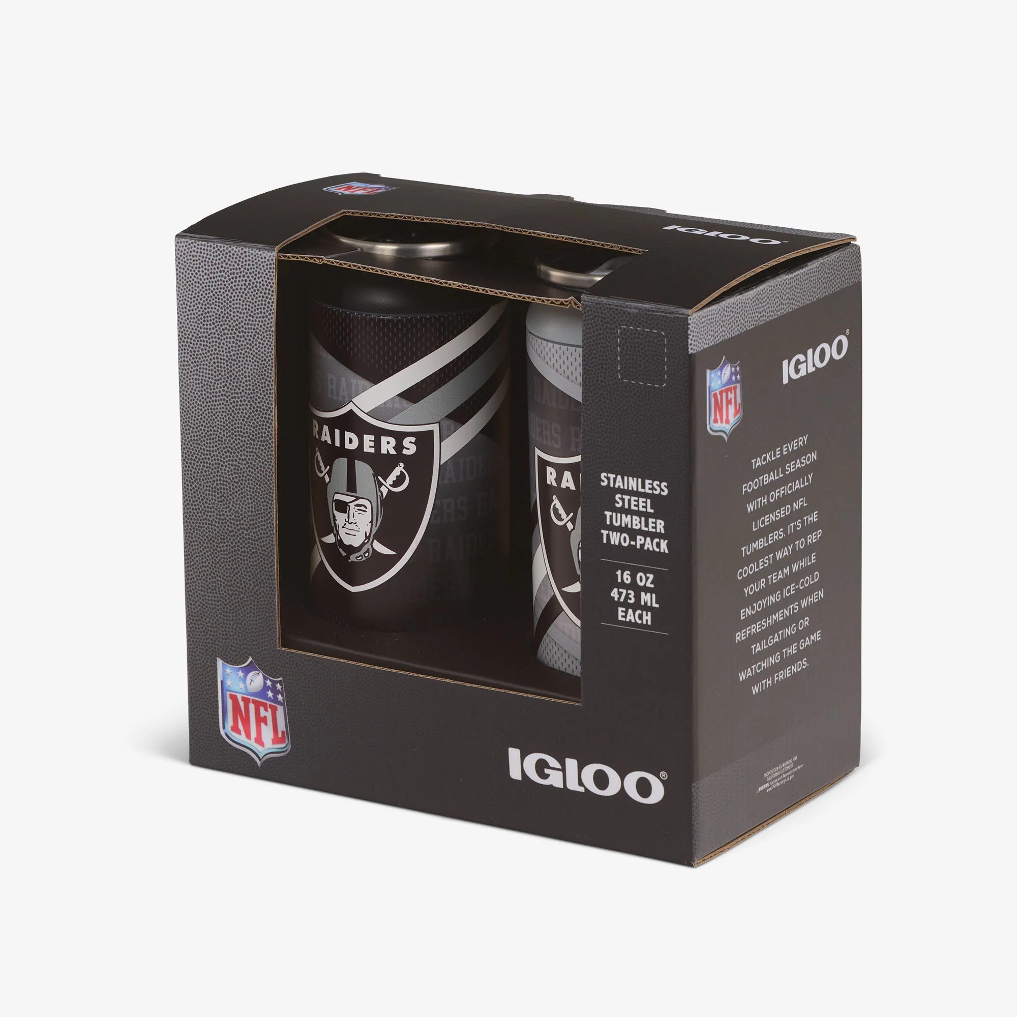 Igloo Outdoor Las Vegas Raiders Home & Away 16 Oz Can 2-Pack - Image 5