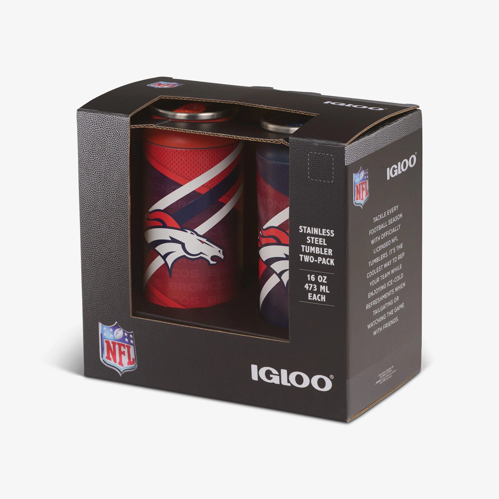 Igloo Outdoor Denver Broncos Home & Away 16 Oz Can 2-Pack - Image 5