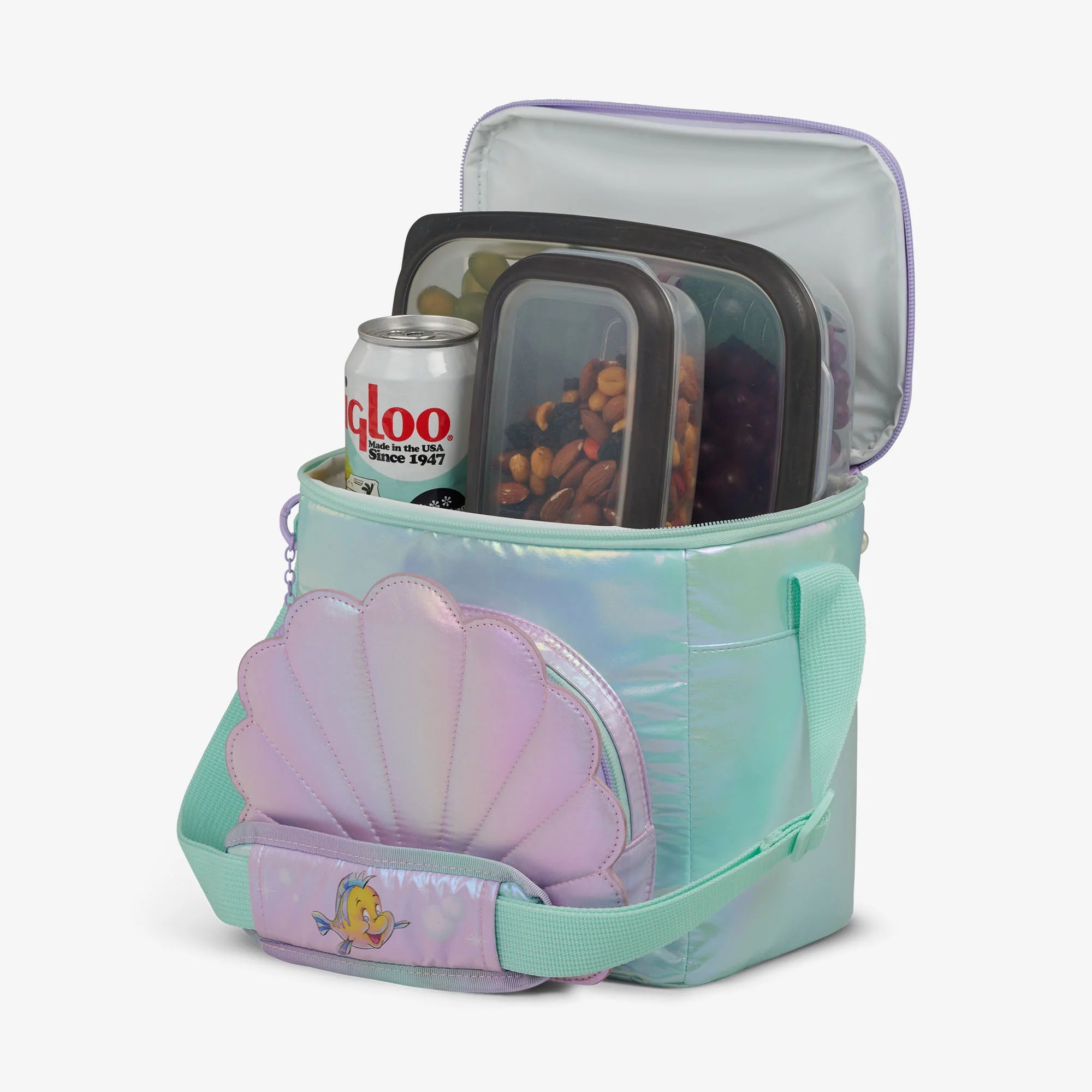 Igloo Outdoor Disney The Little Mermaid Seashell Square Lunch Cooler Bag - Image 3