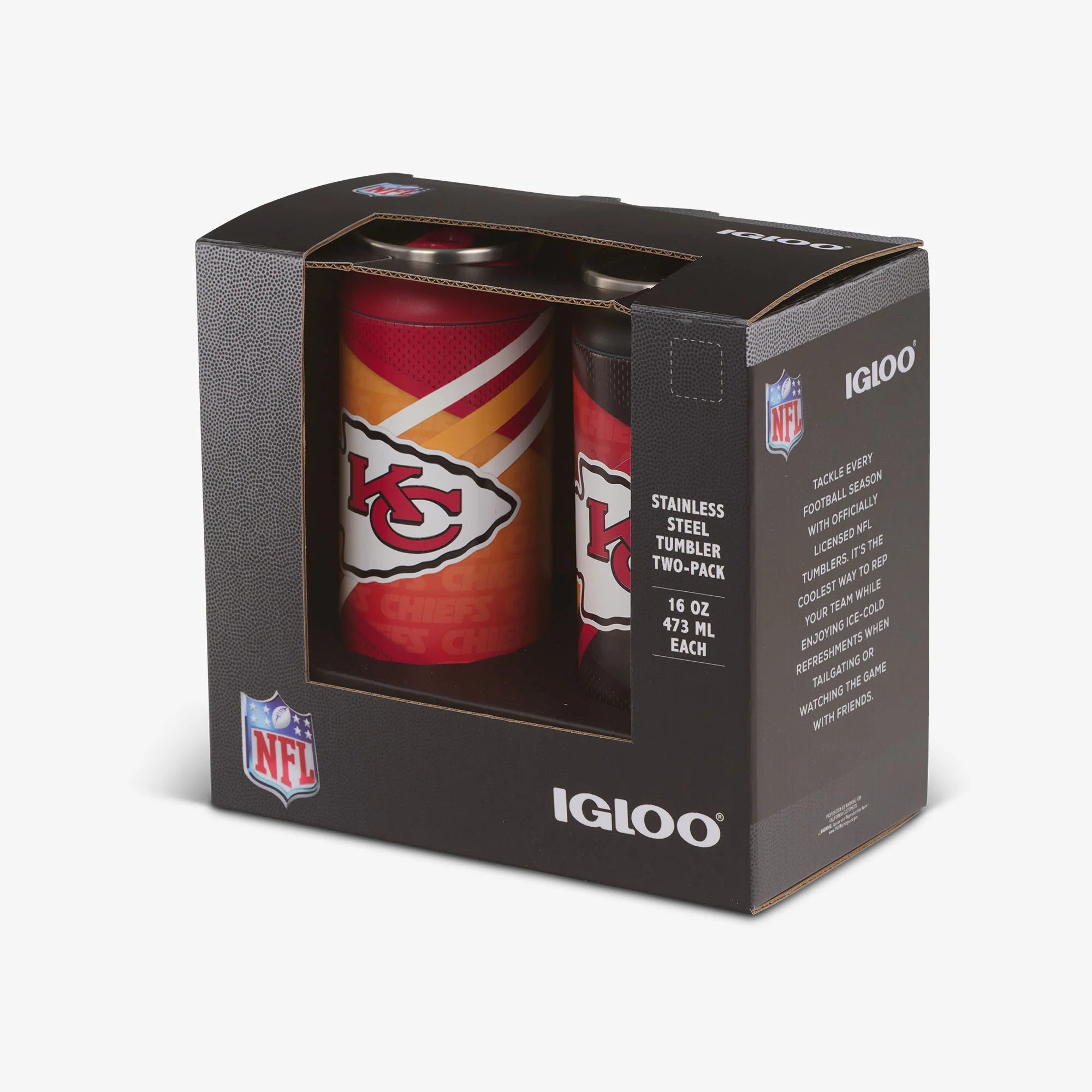 Igloo Outdoor Kansas City Chiefs Home & Away 16 Oz Can 2-Pack - Image 5